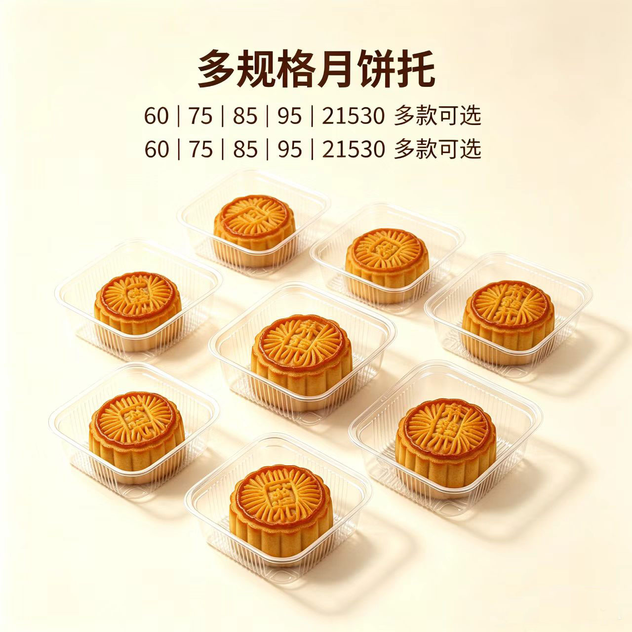 食品级一次性透明月饼托小号冰皮月饼蛋黄酥雪媚娘通用塑料内衬盒