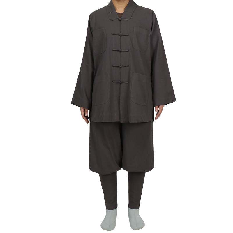 新款善之缘僧服棉麻短褂套装免绑腿僧人秋冬保暖和尚服出家男女款