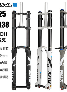 25款三拓 SR SUNTOUR RUX38 山地自行车双肩前叉 DH越野速降气叉