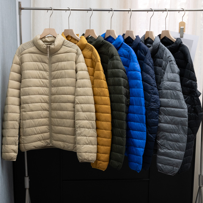 超值！走俄罗斯~  轻量绗缝羽绒棉立领休闲夹克外套男棉服