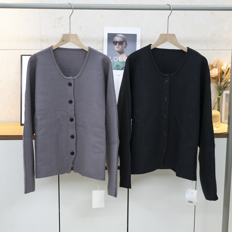 北欧小众~  G1300+  标准版型羊毛混纺针织开衫女毛衣