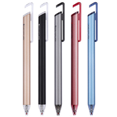 晨光文具H3704按动中性笔三倍高密度金属笔杆0.5mm水笔黑色低重心办公签字笔学生用有质感速干银灰色中性水笔