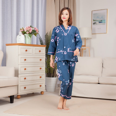 睡衣夏季薄款长裤情侣男汗蒸服图片