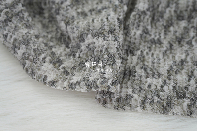 水墨扎染晕染 凹凸肌理仿毛线绣花布料 晚月川连衣裙弹力服装面料