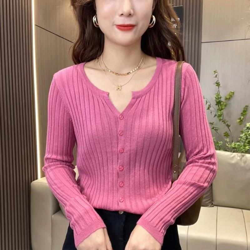 2025秋纯色百搭详见描述修身开衫