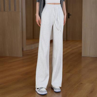 伊度阔腿裤高腰小个子休闲裤