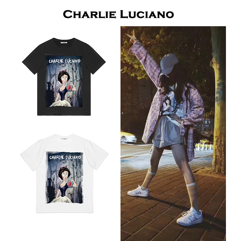 【官方直发】Charlie Luciano白雪公主T恤夏季CL白雪公主插画短袖