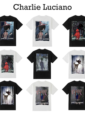 Charlie Luciano短袖 小丑小红帽匹诺曹小丑女插画背影短袖CL短袖