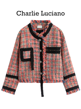 Charlie Luciano潮牌秋冬新款短款破坏夹克设计感宽松潮牌外套女