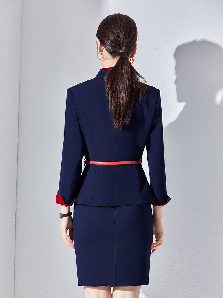 SPRING AND AUTUMN PROFESSIONAL SUIT SUIT FEMININE TEMPERAMENT FLIGHT ATTENDANT BEAUTY SALON HOTEL FRONT DESK RECEPTION  S DEPARTMENT WORK CLOTHES OL