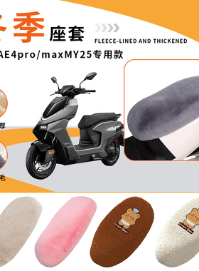 专用极核AE4pro/maxMY25电动车坐垫套加绒冬天座椅罩加厚座套保暖