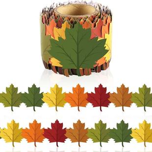 10米/卷枫叶装饰贴纸秋季教室黑板报边框点缀标签公告栏装饰