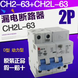 正品 假一罚十 16A CH2L 漏电断路器 常熟开关厂 D型动力