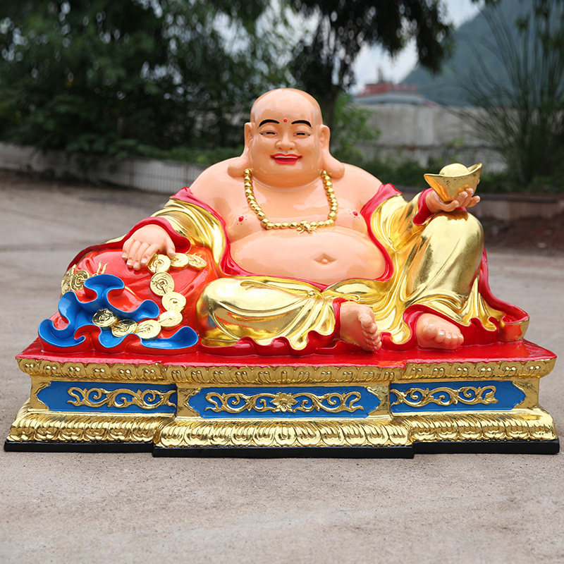 招财居家神像供奉树脂大肚弥勒佛