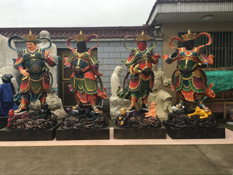 厂家直销佛像 树脂佛像玻璃钢 极彩四大天王 2米2高四大金刚菩萨