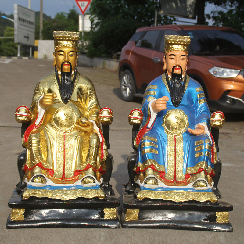 厂家直销树脂佛像88cm吕洞宾神像贴金彩绘八卦祖师爷寺庙老祖菩萨
