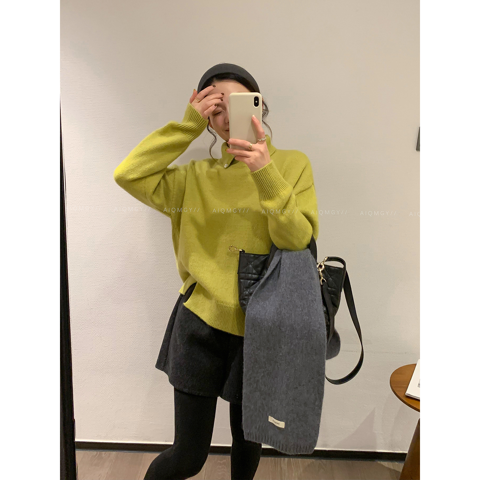 爱情魔鬼鱼长袖开叉针织衫女