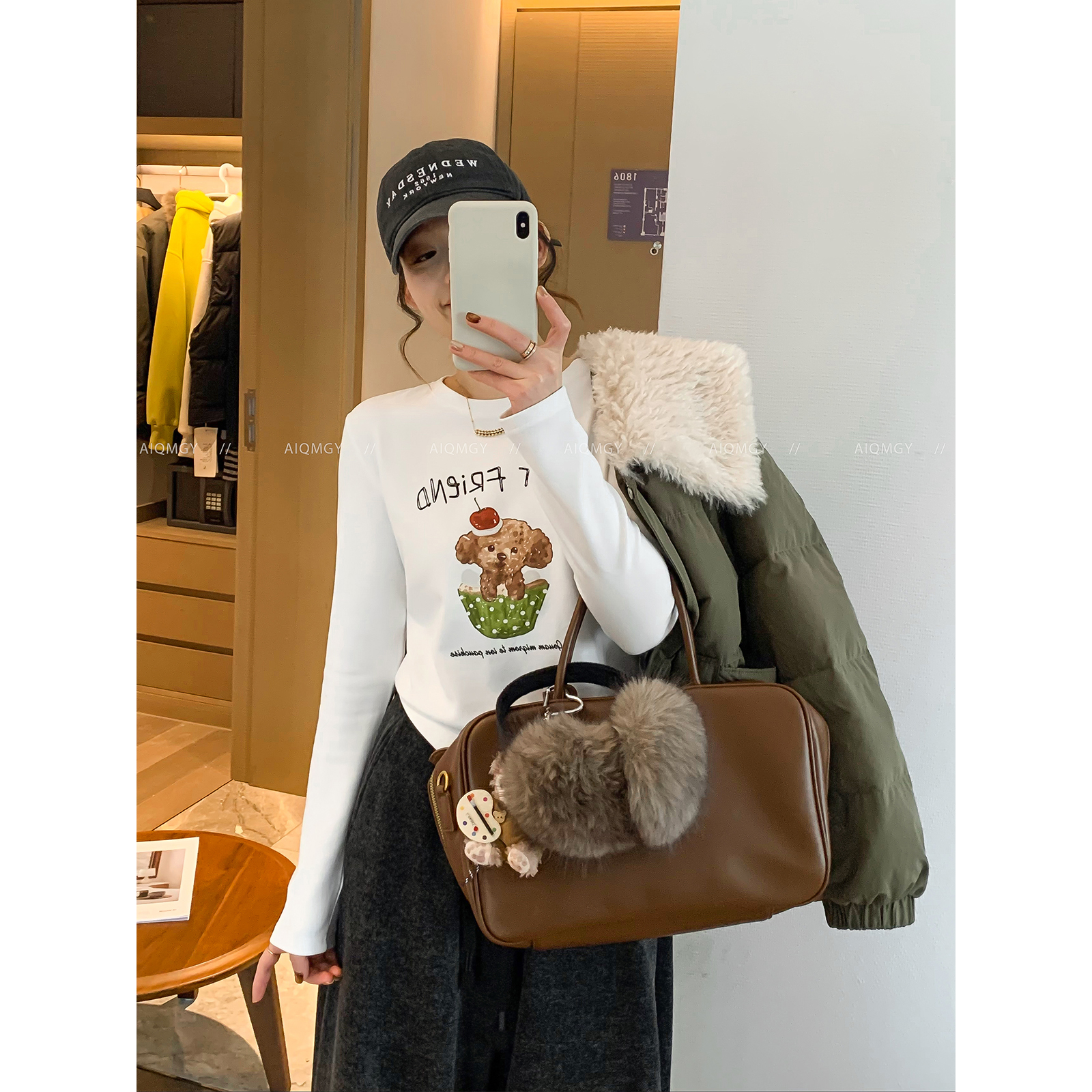 爱情魔鬼鱼 长袖T恤2025秋冬季新款女装韩系高级气质打底内搭上衣