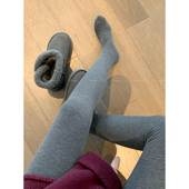 爱情魔鬼鱼 袜 显瘦连体裤 灰色压力外穿高腰打底裤 女2025秋冬新款