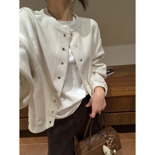 爱情魔鬼鱼 时尚圆领棒球服外套女2026秋季新款百搭夹克开衫上衣