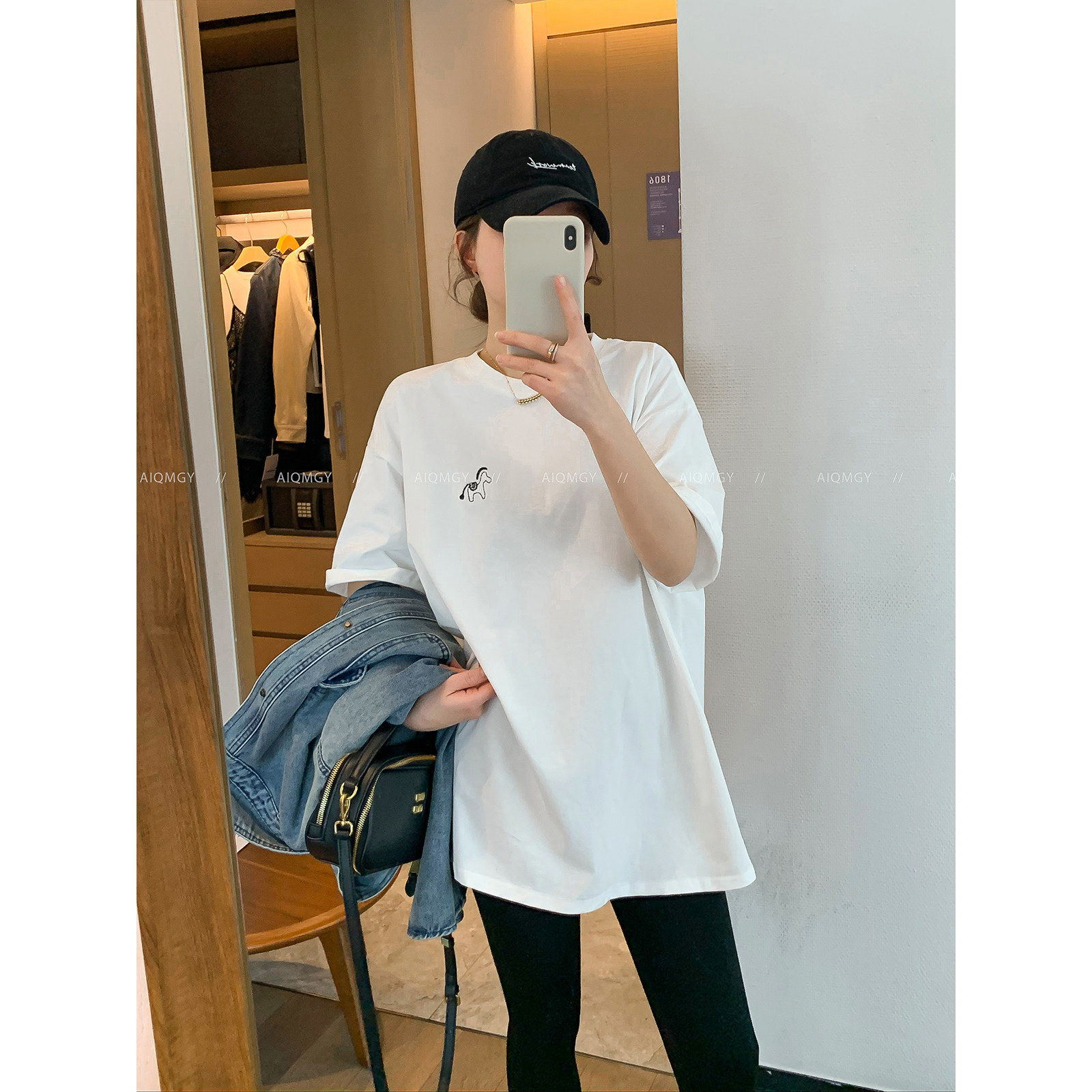 爱情魔鬼鱼 白色短袖圆领小马图案T恤女2026春季新款宽松百搭上衣,女装/女士精品,T恤,淘宝优惠券,粉丝福利购,淘宝优惠卷