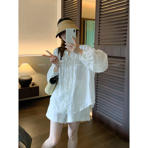 爱情魔鬼鱼苎麻套装两件套