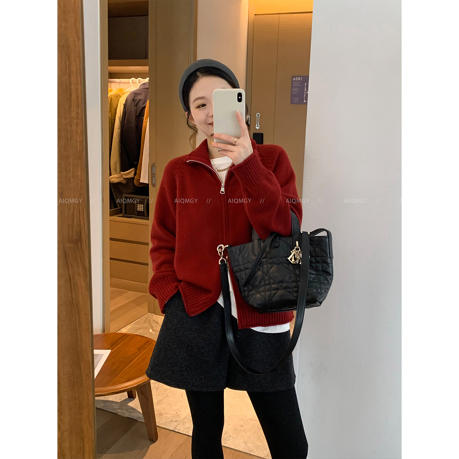 爱情魔鬼鱼浣熊绒针织衫女上衣