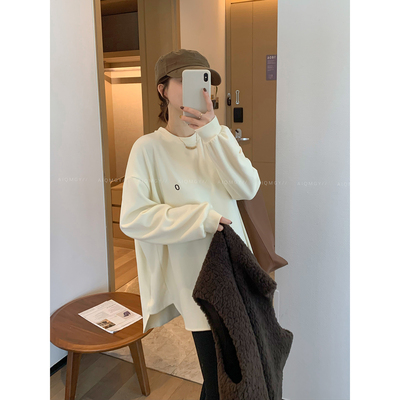 爱情魔鬼鱼圆领长袖卫衣女上衣