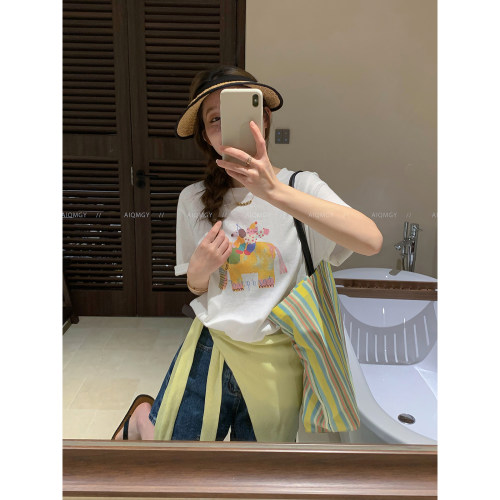 爱情魔鬼鱼短袖圆领卡通印花T恤