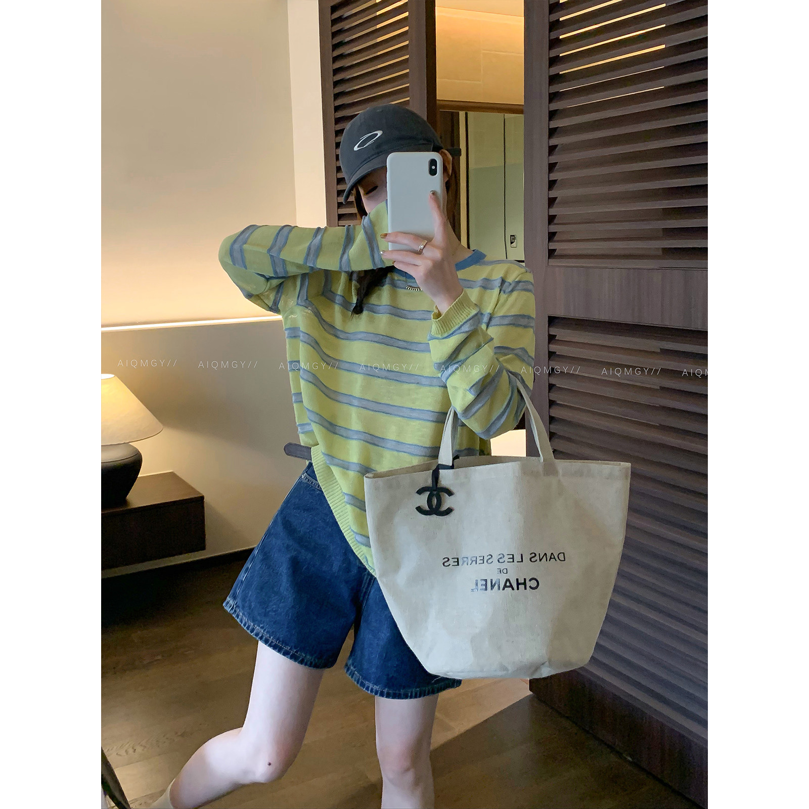 爱情魔鬼鱼 长袖圆领条纹针织T恤女2026春季新款时尚宽松百搭上衣