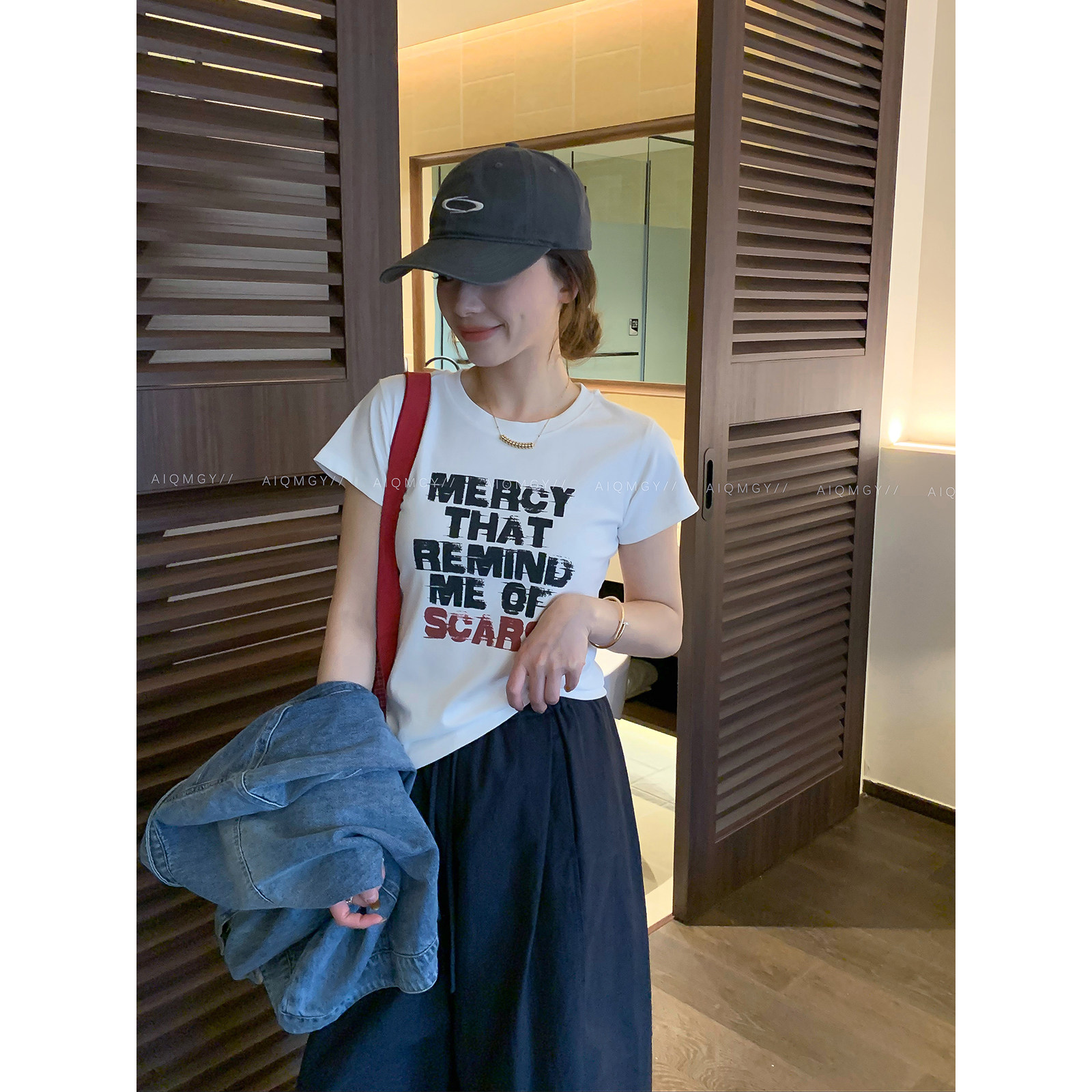 爱情魔鬼鱼 短袖圆领字母印花T恤女2026夏季新款韩系减龄百搭上衣