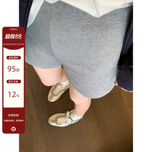 爱情魔鬼鱼 纯色松紧腰休闲运动短裤女2026春夏新款高腰百搭热裤