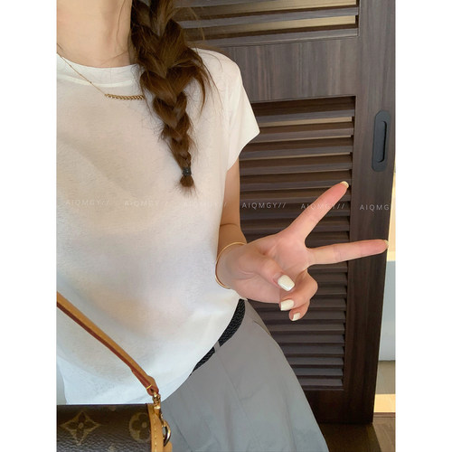 爱情魔鬼鱼罗纹竹节T恤女