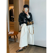 短款 爱情魔鬼鱼 时尚 新款 夹克上衣 黑色翻领皮衣外套女2026年春季