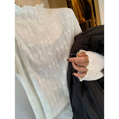 爱情魔鬼鱼蕾丝打底衫女上衣