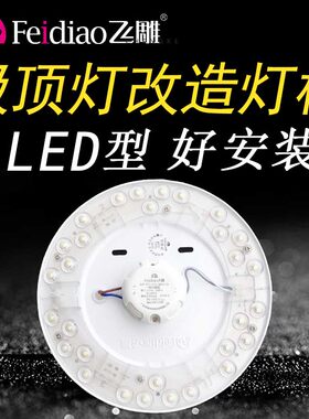 飞雕长方形替换三色贴片改造灯板