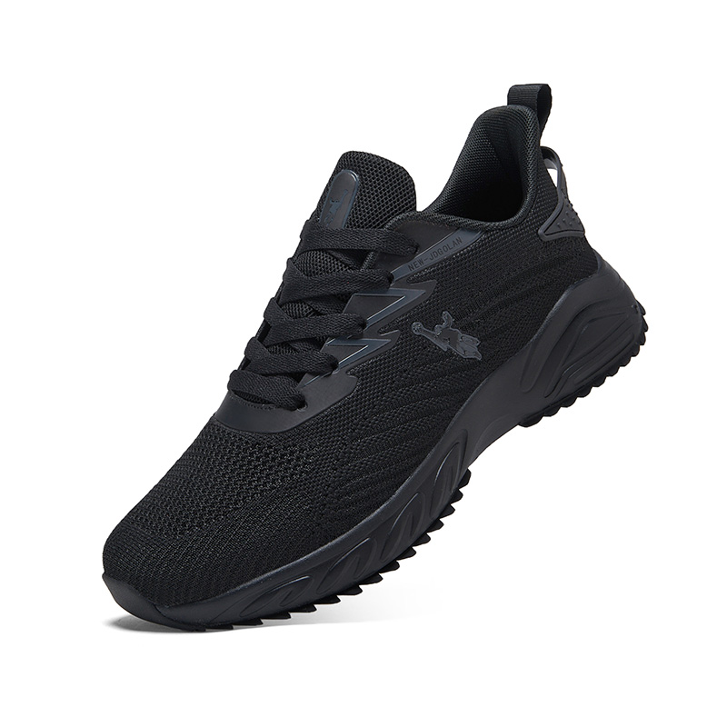 正品乔丹格兰夏季男鞋2025透气网面旅游休闲防滑运动黑色跑步鞋A8