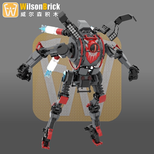 【威尔森积木】MOC泰坦陨落2毒蛇/北极星泰坦机甲模型