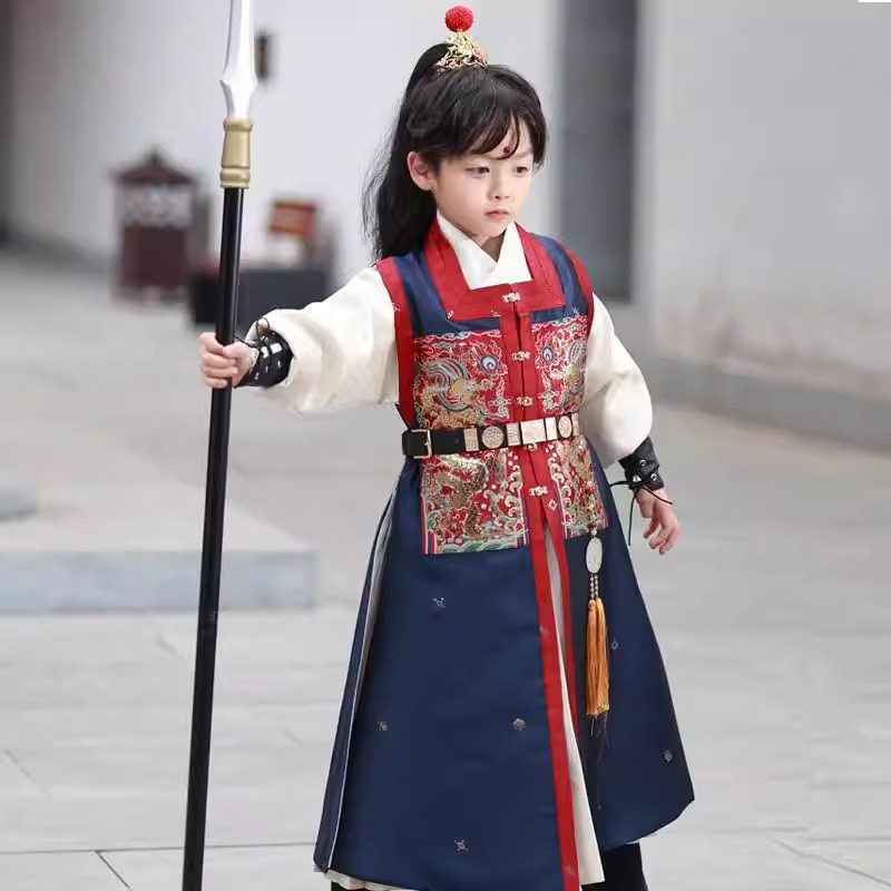 明制汉服男童罩甲双龙补仿妆花织金罩甲明制汉服儿童古装大侠套装,童装/婴儿装/亲子装,汉服,淘宝优惠券,粉丝福利购,淘宝优惠卷