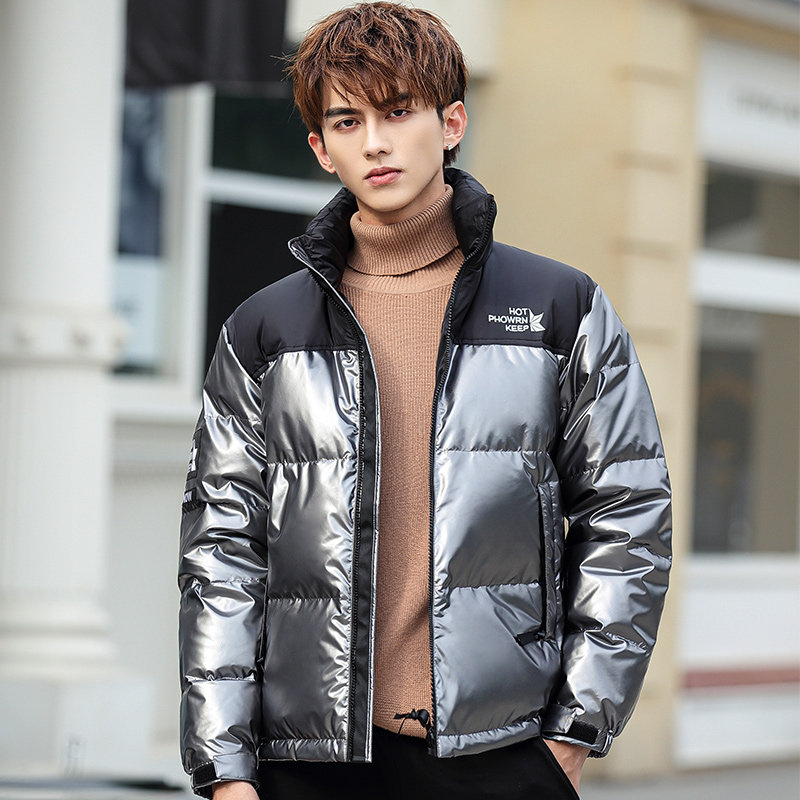 潮牌短款亮面羽绒服男20秋冬新款保暖外套XZ1007-1-F086P135,男装羽绒服,星座1602（原101B）