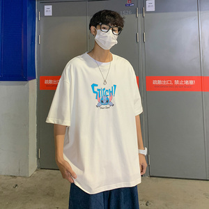 现货港风皮卡丘印花T恤男夏季新款短袖内搭上衣情侣-T23P28,皮卡堂平民服装搭配图片
