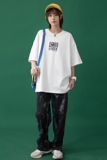 @卡通印花短袖T恤女夏季情侣宽松体恤XZ1007-1-T27，女装T恤，星座1602（原101B）