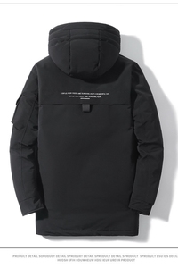 中长款白鸭绒羽绒服冬装外套男加厚户外防寒XZ1007-1-059P95图片 中长款白鸭绒羽绒服冬装外套男加厚户外防寒XZ1007-1-059P95图片