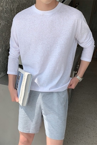 青春流行冰丝薄款t恤男 21春夏宽松薄款防晒上衣A260图片