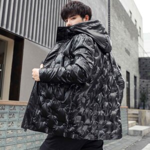 90绒白鸭毛羽绒服秋冬款连帽羽绒服棉服情侣款外套F118P185图片