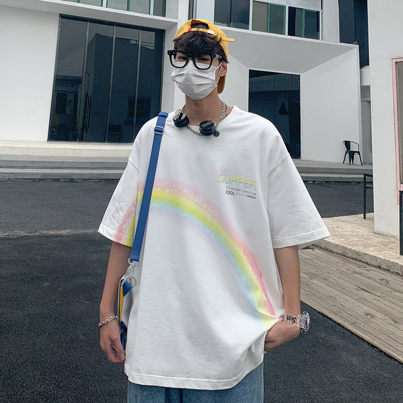 短袖T恤男士ins潮流夏季韩版宽松上衣XZ1007-1-T30,男装T恤,星座1602（原101B）