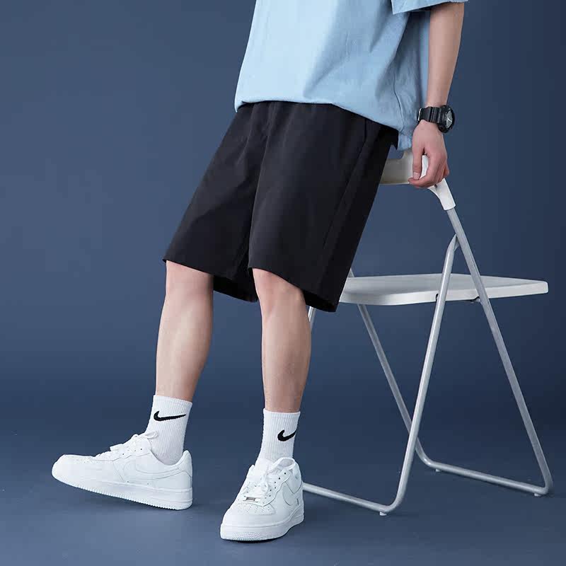 M-8XL 港风大码五分短裤 宽松直筒裤XD02图片