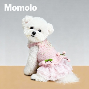 洋气防寒卡通狗狗猫咪毛衣秋冬宠物小型犬冬天保暖泰迪加厚连衣裙