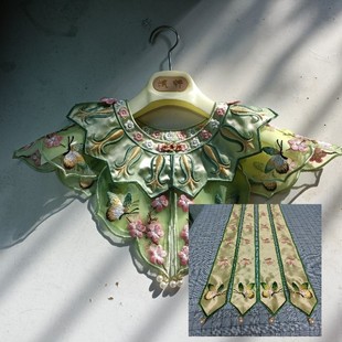 原创汉服云肩重工刺绣订珠明制古风旗袍民族特色平价配饰