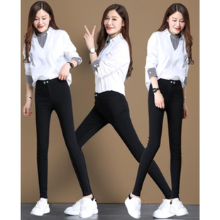 女裤 黑色长裤 外穿加肥加大码 新款 小脚铅笔 夏季 014魔术打底裤